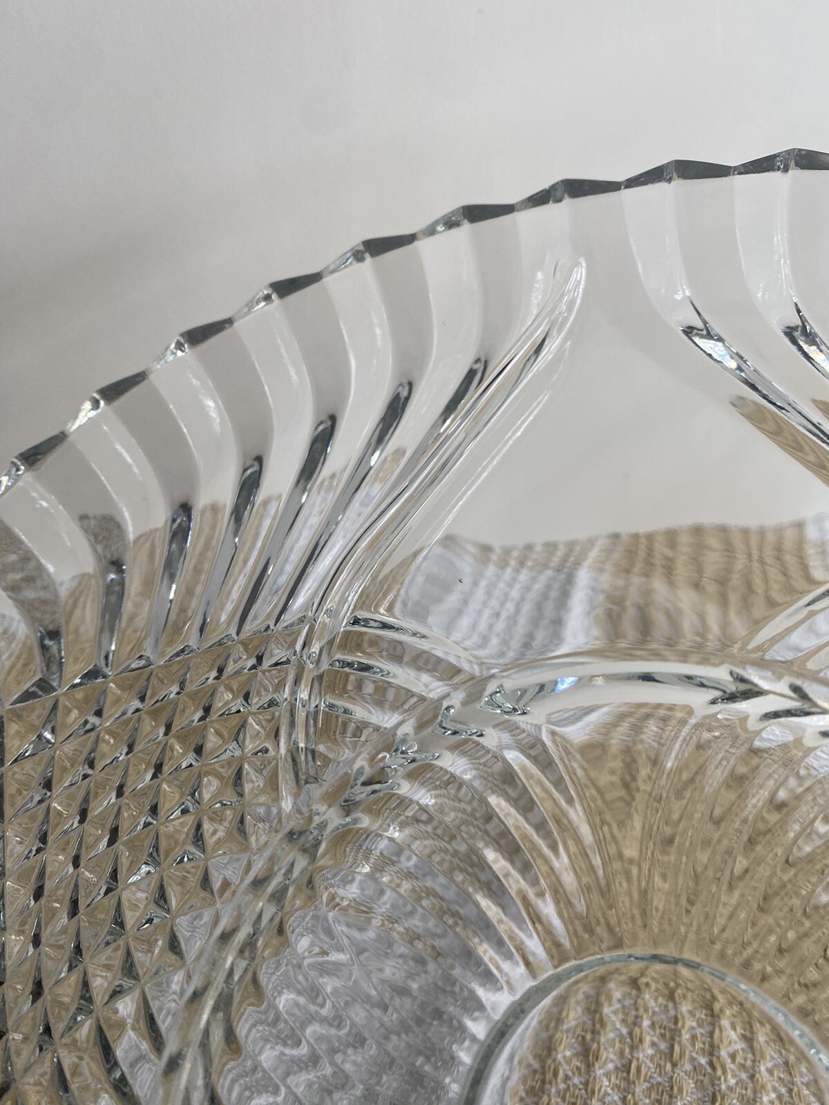 Vintage Indiana Glass Tiara Trillium Divided 4 Section Plate/ Relish Dish