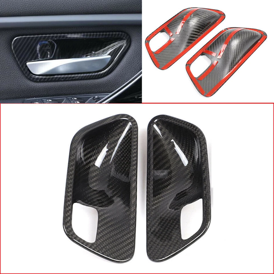 Kit de embellecedor de cubierta interior completa de fibra de carbono real para BMW Serie 3 4 F30 2013-2019 Foto 4 de 4