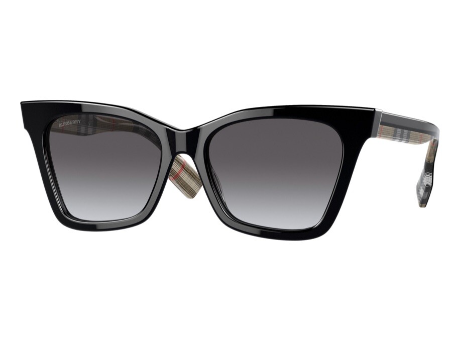 SALE【BURBERRY】Black☆ロゴプレート キャットアイ サングラス SALE【BURBERRY】Black☆ロゴプレート キャットアイ サングラス
