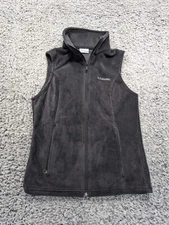 Columbia Vest Mens Small Gray Polyester Fleece Full Zip Gorpcore Hiking Walk