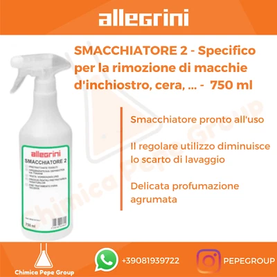 SMACCHIATORE 2 750ml Allegrini- Per MACCHIE D’INCHIOSTRO, CERA, COLLA, PITTURE