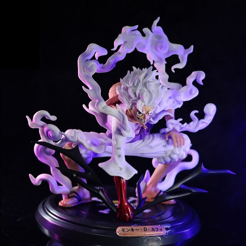 Eebon OP Anime Action Figures 6.7 Sun God Nika Gear 5 Red Luffy PVC Model  Toy , 1:1 Restoration of Details Statue Collectible Figurine for Decoration  