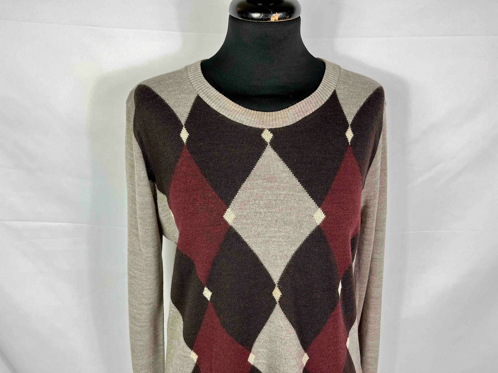 Pull LIU-JO En Mohair - Taille S/M - Couleur Beige/noir/rose - Occasion Très Bon état