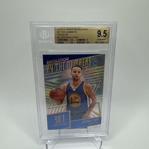 Stephen Curry 2016-17 Panini Revolution #1 By The Numbers GALACTIC SP BGS 9.5