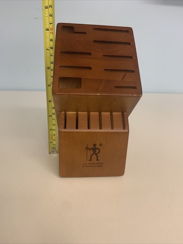 JA Henckels International Knife Block 15 Slot Wooden Knife Holder Zwilling Oak - Picture 11 of 12