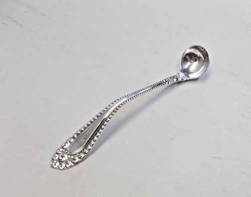 KENILWORTH STERLING SILVER MUSTARD LADLE-ORNATE 1887 INTERNATIONAL FINE