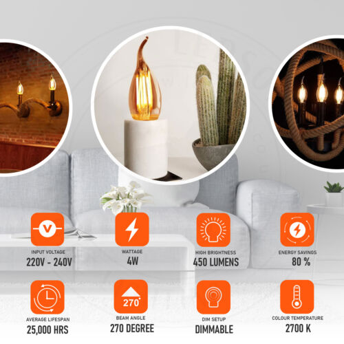 Vintage Edison LED Bulb - Dimmable B22/E27 Filament Light for Industrial Decor - Picture 33 of 78