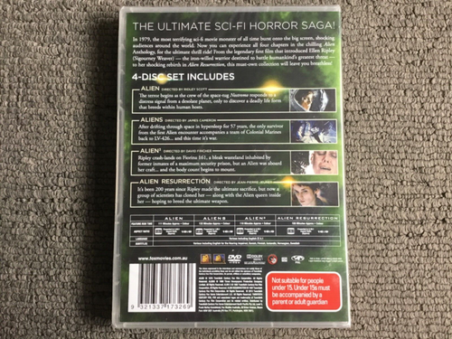 Alien Anthology Alien Aliens Alien 3 Resurrection 4-disc DVD NEW Region 4 - Picture 2 of 2