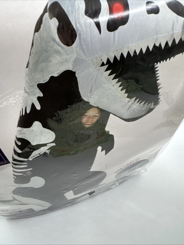 T-REX Dinosaur Inflatable Skeleton Costume Dino Mascot Suit w/BatteryFan for Kid - Image 3 of 4