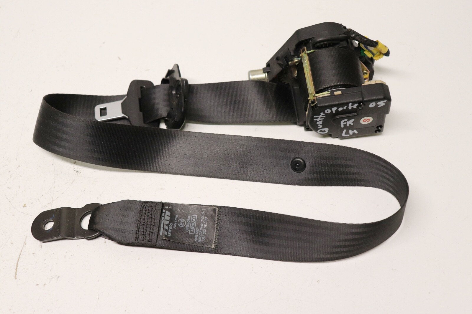 P200595 2003-2008 Maserati Quattroporte M139 Front Seat Belt Driver Side BLACK 0