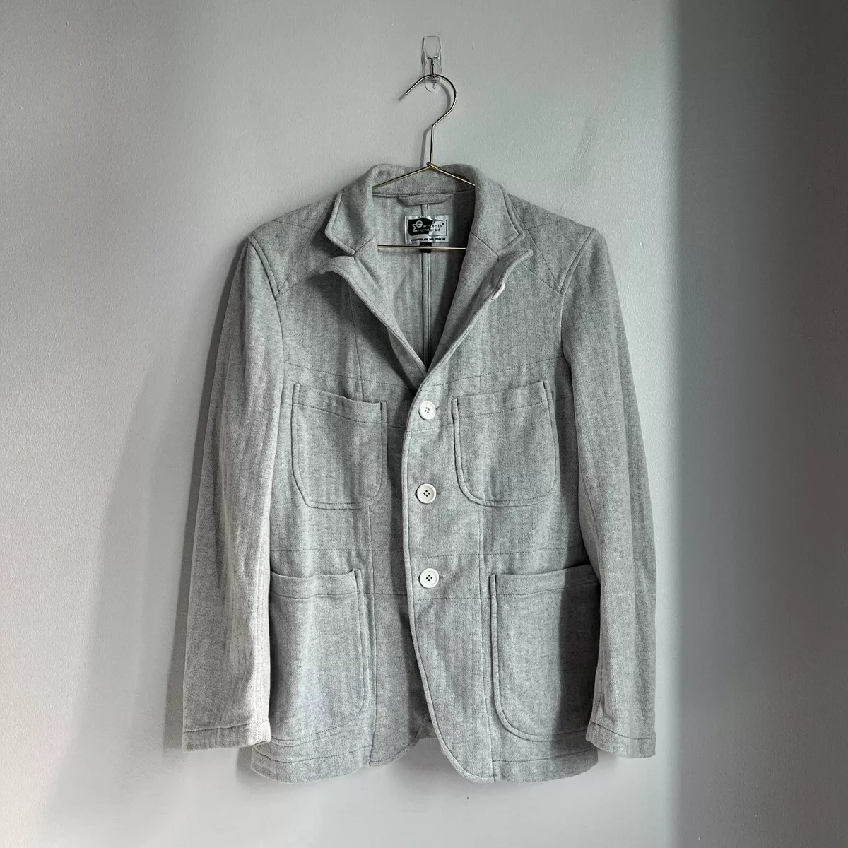 Engineered Garments Men's Cotton Knit Bedford Jacket in Light