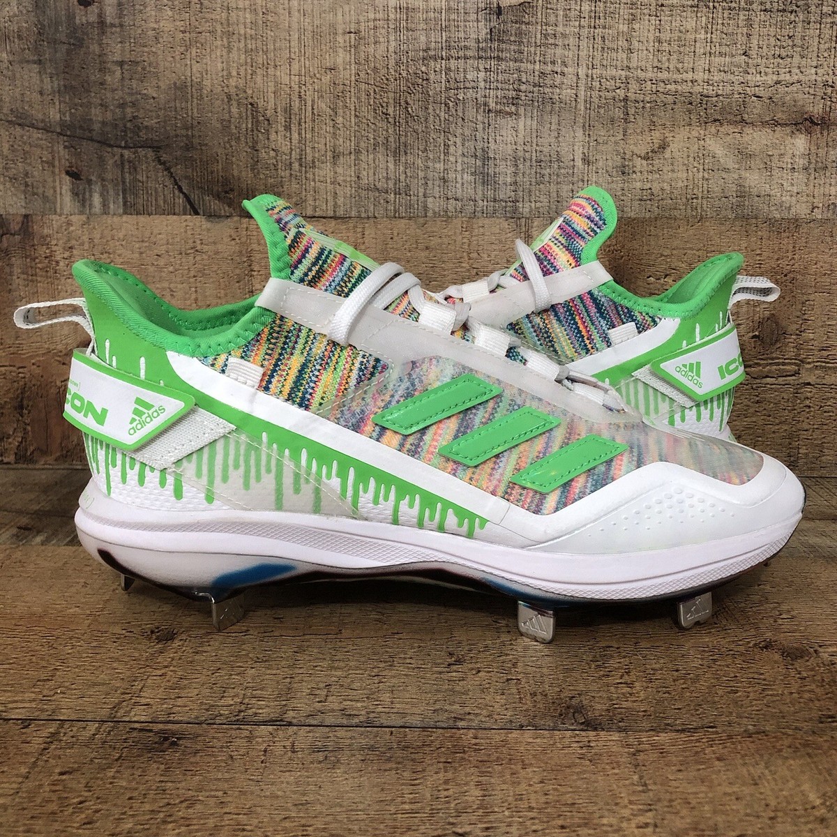 Adidas Baseball Cleats Mens Size 7.5 Icon 7 Boost Dripped Adidas Baseball Cleats Mens Size 7.5 Icon 7 Boost Dripped