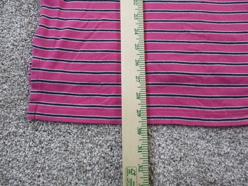 Vintage Ralph Lauren Polo Shirt Mens Medium Pink Black Striped 90s Casual Preppy - Picture 8 of 9