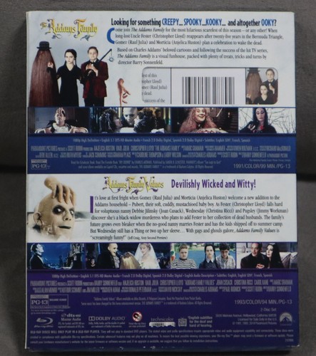 BLU RAY - THE ADDAMS FAMILY & ADDAMS FAMILY VALUES - BRAND NEW - Picture 2 of 2