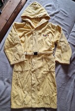 Jako-o Bademantel gelb mit Kapuze+Gürtel, Gr.  128 / 134  guter Zustand 