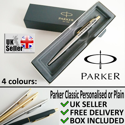 Personalisierter gravierter Parker Classic Jotter Kugelschreiber mit Box Geschenkidee!
