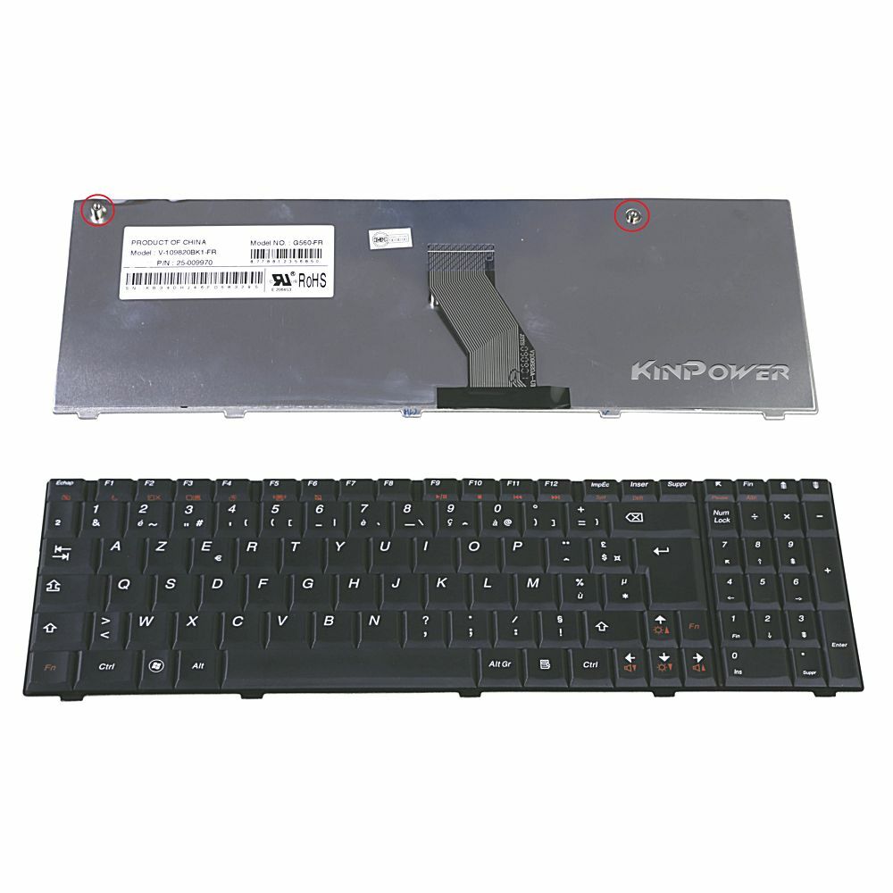 Clavier AZERTY Français Lenovo IdeaPad U550 Télétravail Saisie