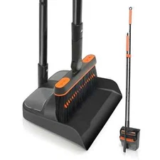 54 inches Long Handle Broom and Dustpan Set for Home