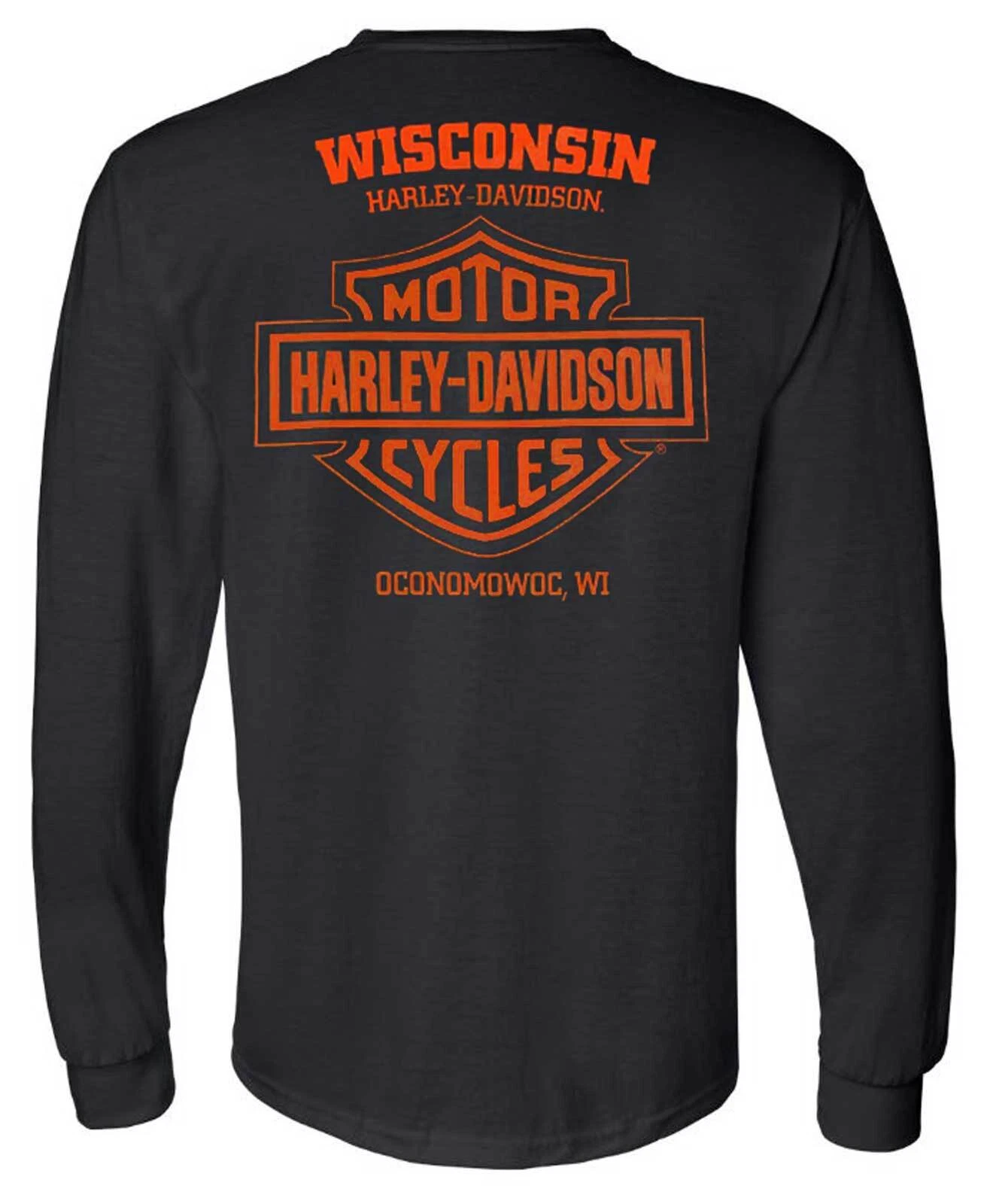 H Davidson Men's Varsity B&S Logo Long Sleeve Crewneck Shirt