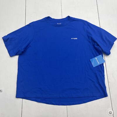 Columbia Bramley Bay Royal Blue Short Sleeve T Shirt Women s Size XL