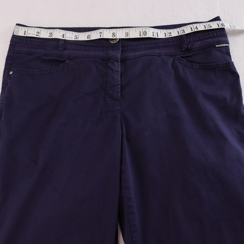 Marc Cain Sports Womens Chino Pants Size 3 10 Blue Tapered Ankle - Foto 5 di 11
