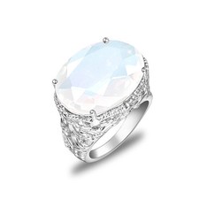 Oval Jewelry Gift Fire Rainbow Moonstone Gemstone Silver Ring size 7 8 9