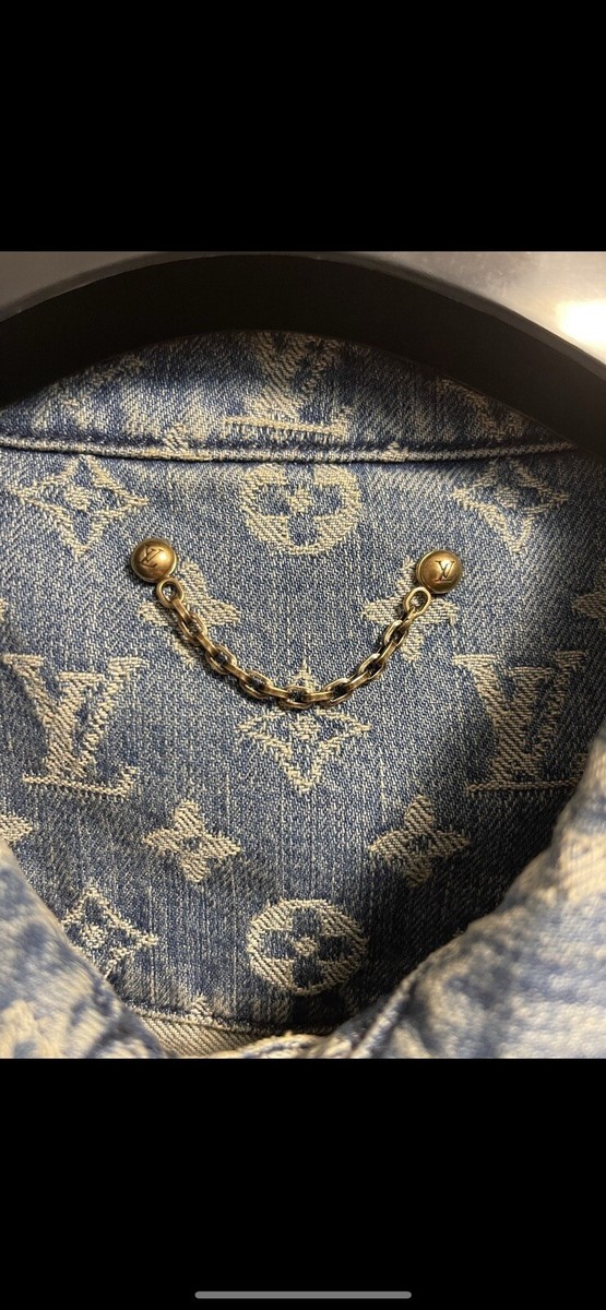 Louis Vuitton X Supreme Monogram Denim Trucker Jacket Sz 52 Louis Vuitton X Supreme Monogram Denim Trucker Jacket Sz 52