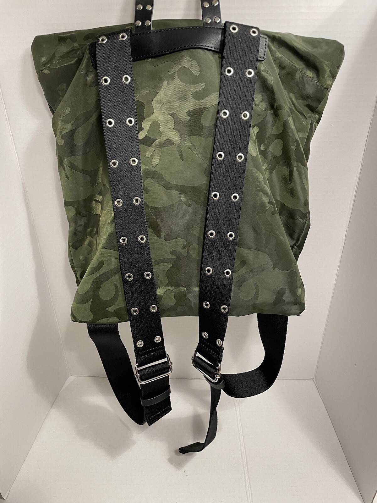 French Connection Rocky Drawstring Backpack Green… - image 2