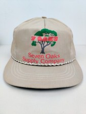Vtg USA MADE Seven Oaks Supply Co Trucker Hat Snapback Dad Cap Vintage