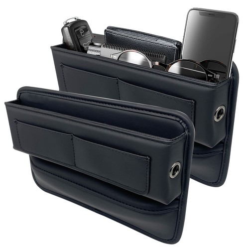 Car Seat Gap Filler, 2 Packs Premium Leather Car Seat Gap Filler Organizer, C...