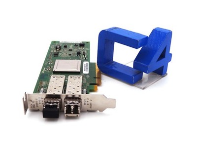 QLOGIC QLE2562 8GB PCI-E DUAL PORT FIBER CARD - 6T94G, MFP5T, RW9KF