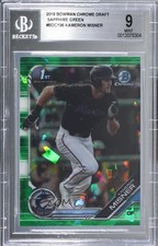 2019 Bowman Chrome Draft Sapphire Edition Green /50 Kameron Misner BGS 9 7c5