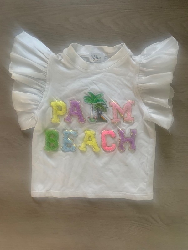 Lola and the Boys Plam Beach t shirt fancy size 6