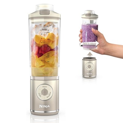 Ninja Blast Max Portable Blender + Twist & Go, Personal Ninja Blender, Cream