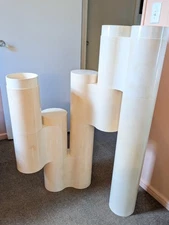 Vtg Kartell Fiocco-STYLE Plastic Room Divider Modular Shelving Unit Vtg 1970s