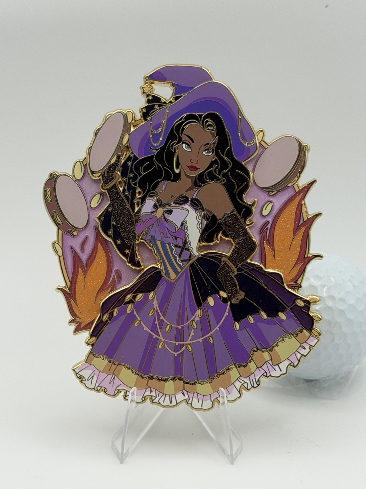 Disney Esmeralda Tamborines Gypsy Jumbo Fantasy Pin LE 40