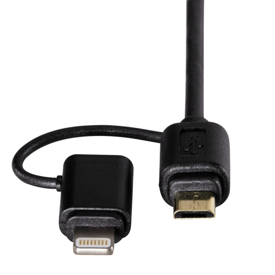 Hama 2in1 Lightning-Kabel + Micro-USB Lade-Kabel für Tablet PC iPad Pro Air 1 2 - Bild 3 von 4