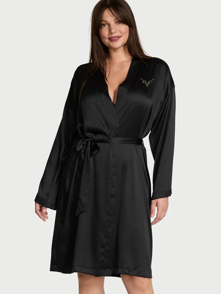 Victoria’s Secret Fashion Show 2025 Rhinestone Angel Wings Robe Black XS/S - Image 3 of 4