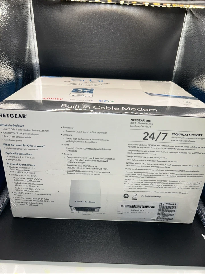 Netgear Orbi RBS750 Add-on Satellite Tri-Band Wireless Mesh WiFi 6 AX4200 - Image 4 of 4
