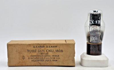 1626 / VT137 CNU JAN Tube (New Old Stock) Test NEW 1 Year Warranty JAN-CNU-1626