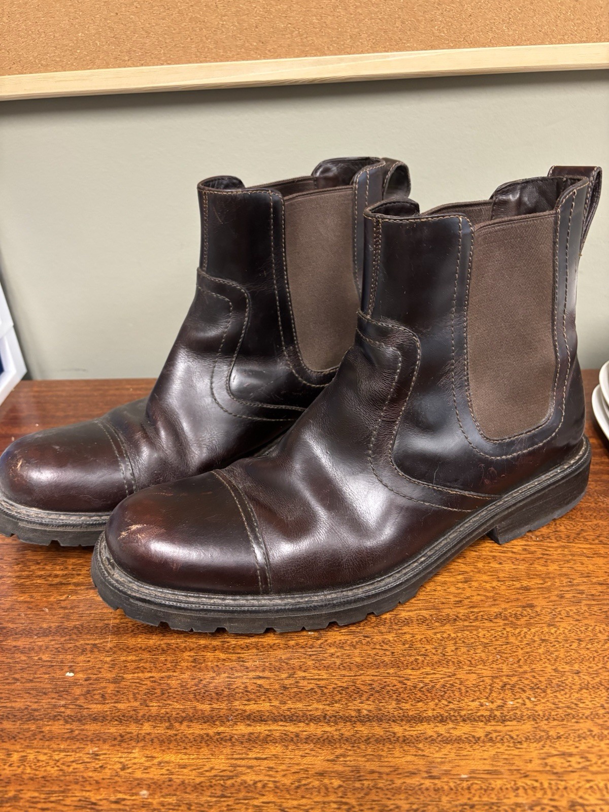 Cole Haan Men's Sz. 11 Brown Leather Chelsea Boots Waterproof