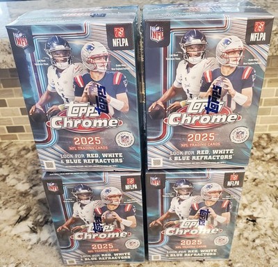 (2) 2025 Topps Chrome Football Factory Sealed Value (Blaster) Boxes