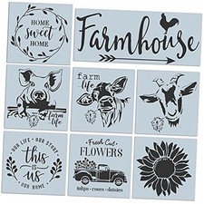 Farmhouse Stencils Farm Theme Reusable Stencils for Painting on Wood Animals