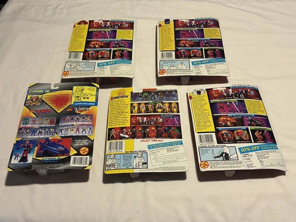 Juego de 5 figuras nuevas de X-men Toybiz Marvel años 90. Foto 2 de 2