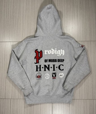 Prodigy of Mobb Deep H.N.I.C. Anniversary Pullover Hoodie Grey Mens Size M
