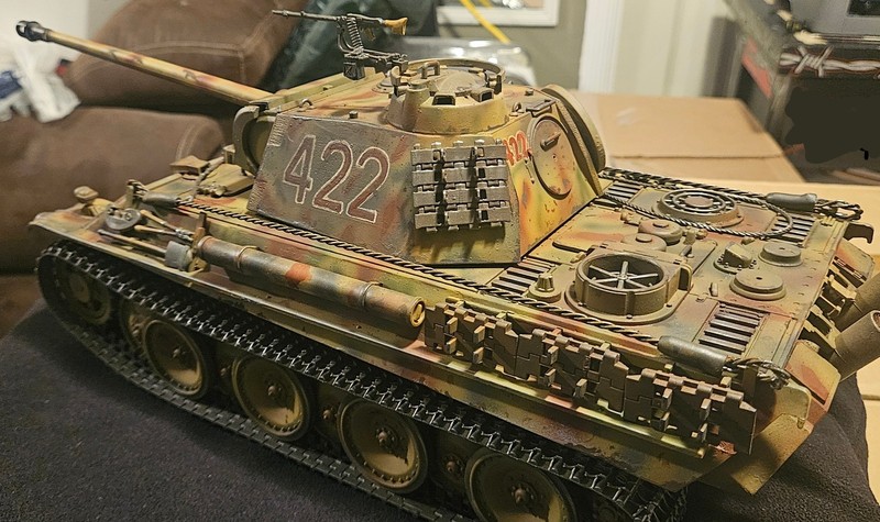 Custom Finished 21st Century Toys 1:18 Scale German Panther Tank WWII