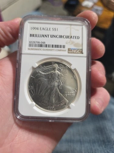 1994 American Silver Eagle $1 BU Brilliant Uncirculated NGC Brown Label