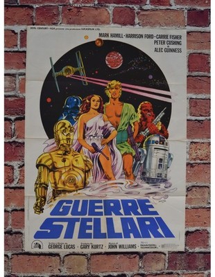 manifesto GUERRE STELLARI star wars george lucas harrison ford 1 ed. 1977 D454