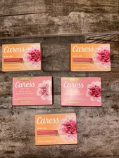 Caress Daily Silk White Peach Orange Blossom Floral Bar Soap 5 Count