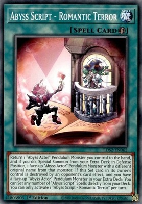 Abyss Script - Romantic Terror - LDS2-EN062 - Common - 1st Edition - Lightly Pla